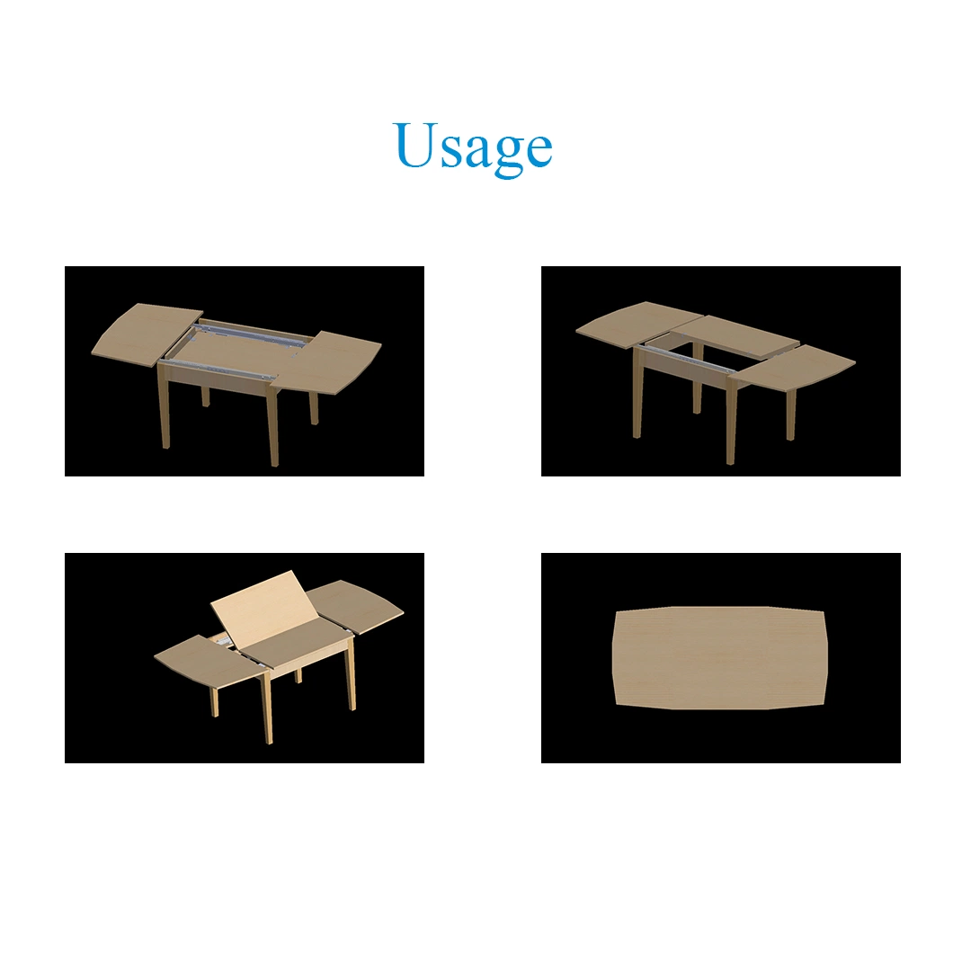 Heavy Duty Double Extension Table Mechanism Table Rail