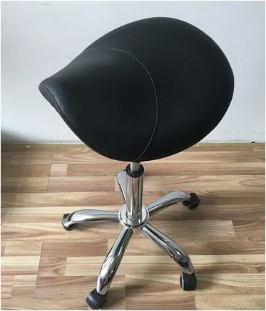 Ergonomic Saddle Chair - Comfortable Saddle Stool with Wheels - Swivel Salon Cutting Stool for Kitchen, Salon, SPA, Tattoo, Pedicure, Massage